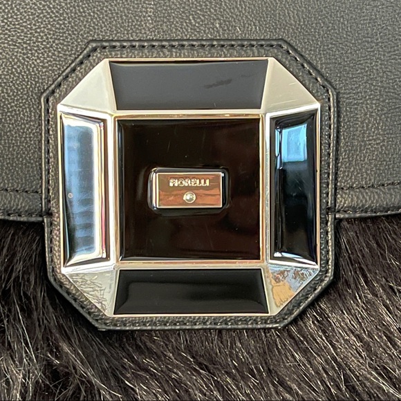 Fiorelli Handbag Black Faux Fur Satchel - Picture 5 of 11